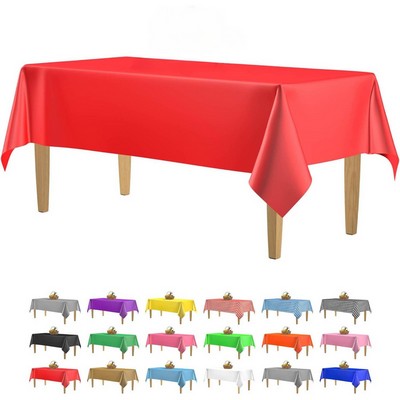 54" x 108" Disposable PEVA Banquet Tablecloth