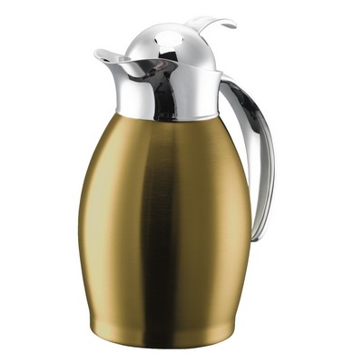 0.6 Liter Nicollet Series Vintage Gold Vacuum Insulated Carafe w/Push Button Lid