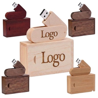 8GB Maple Wood USB 3.0 Flash Drive with Slide Box