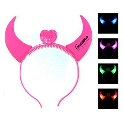 Glowing Devil Horn Headband