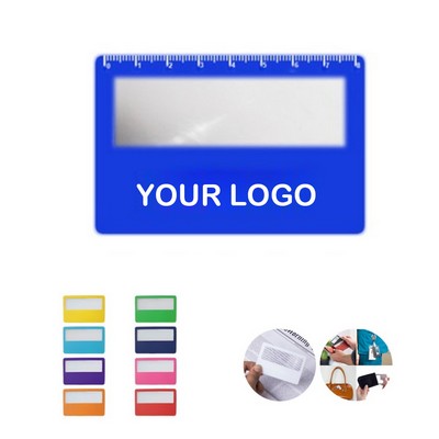 Thin Credit Card Size Magnifier With Ruler