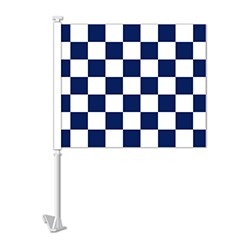 Vizi™ Blue & White Clip-On Window Flags