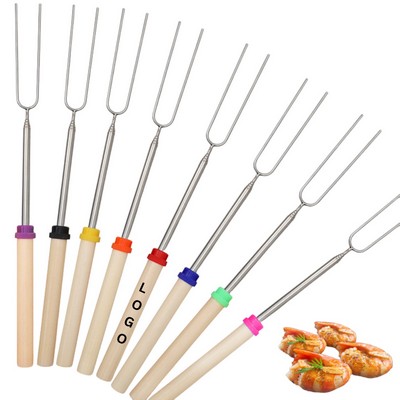 Telescoping Stainless Steel BBQ Roasting Fork