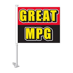 Vizi™ "GREAT MPG" Clip-On Window Flag