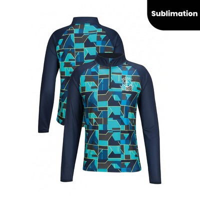 Custom Sublimated Quarter Zipper Athletic Pullover
