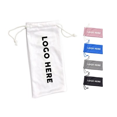Solid Color Microfiber Drawstring Eyeglasses Bag