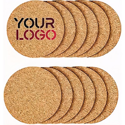 Cork Wood Drinks Coaster 4"