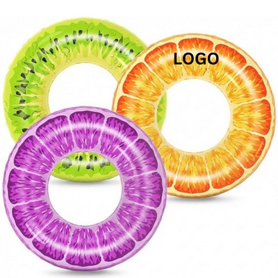 35-Inch Fruit Pattern Inflatable Swim Ring