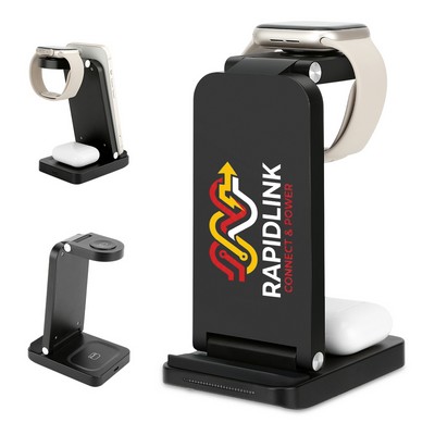 3-in-1 Foldable 15W Wireless Charging Stand