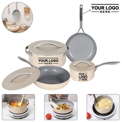 7-Piece Ceramic Nonstick Aluminum Cookware Set