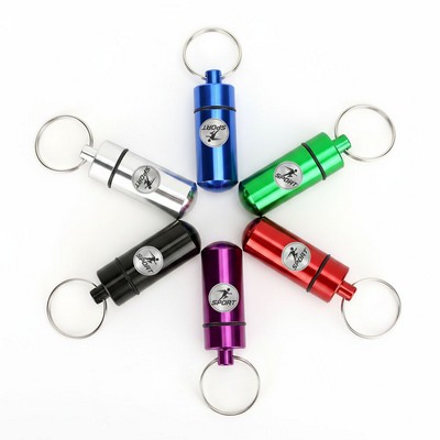 Aluminum Pill Container Keychain