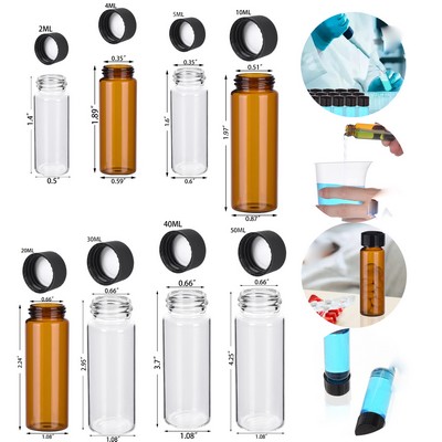 10 ML Amber Small Liquid Sample Glass Vials