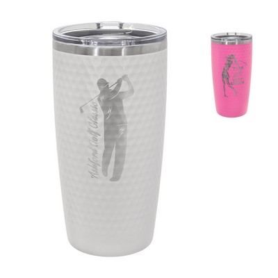 Polar Camel 20 oz. Dimpled Golf Tumbler with Slider Lid