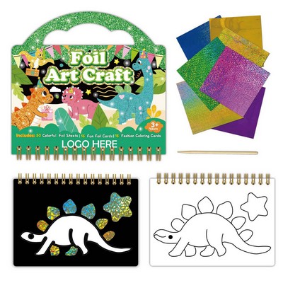 Foil Art Kit for Kids - Dinosaur Patterns