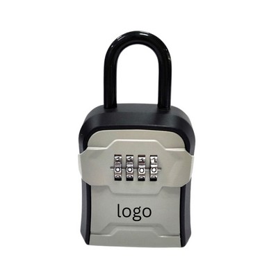 Portable 4-Digit Combination Key Lock Box With Shackle