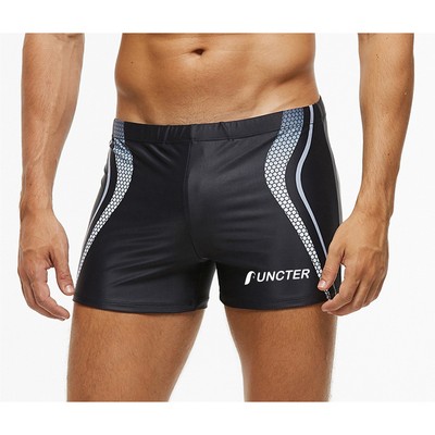 Men's Square Leg Swim Briefs Tight Swim Trunks Swimsuit Athletic Bathing Suit Swimwear with Liner