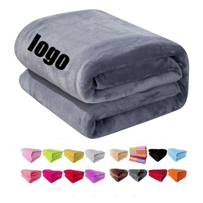 Fleece Flannel Throw Blanket