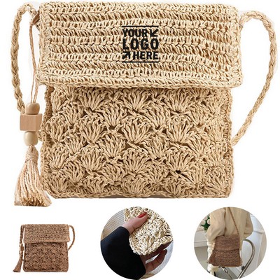 Eco-Chic Woven Shoulder Bag