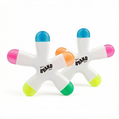 5-In-1 Five-Pointed Multicolor Novelty Highlighter