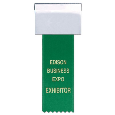 Name Badge w/Custom Printed Ribbon (3"x2")