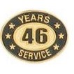 46 Years Service Stock Die Struck Pin