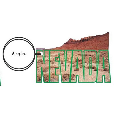 Nevada Desert Key Chain w/Clear Mirrored Back (6 Square Inch)