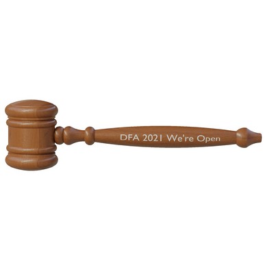 Walnut Finish 5" Miniature Novelty Gavel Imprinted