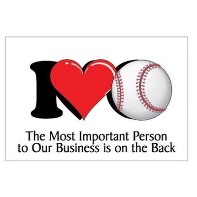 I Love Baseball Photo Hand Mirror (2"x3")