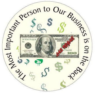 Las Vegas $100 Bill Photo Hand Mirror (2½" Diameter)