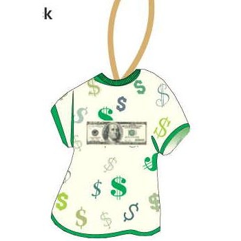 Las Vegas Royal Flush $100 Bill T-Shirt Ornament w/ Black Back (4 Square Inch)