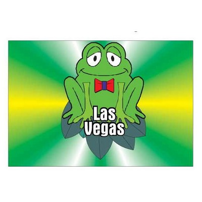 Las Vegas Frog Rectangle Badge w/ Bar Pin (2"x3")