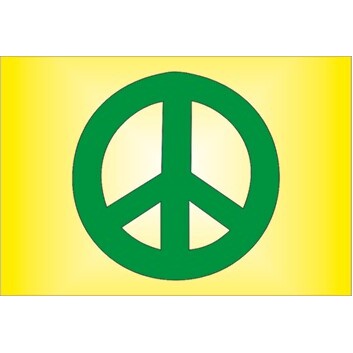 Peace Sign Rectangle Metal Photo Magnet (2"x3")