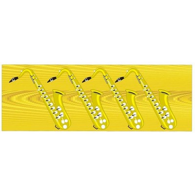 Saxophone Panoramic Metal Photo Magnet (1 5/8"x4 5/8")