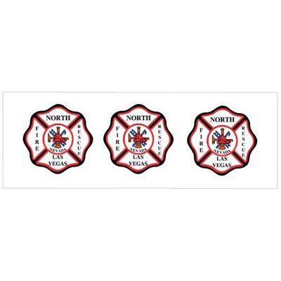 Fire Rescue Badge Panoramic Badge w/ Bar Pin