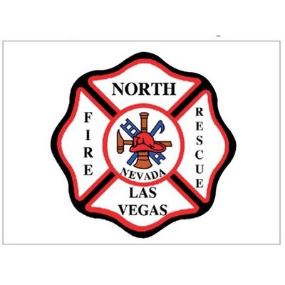 Fire Rescue Badge Rectangle Badge w/ Bar Pin (2 1/2"x3 1/2")