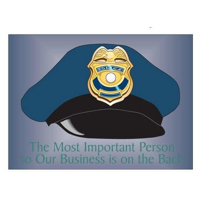 Police Cap Rectangle Photo Hand Mirror (2½"x3½")