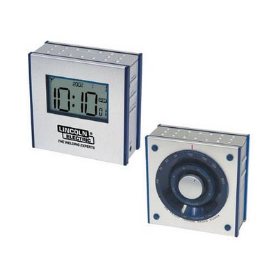 Dual Panel FM Clock Radio w/ Large LCD Screen