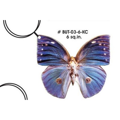 Blue Butterfly Keychain w/Mirrored Back (6 Square Inch)