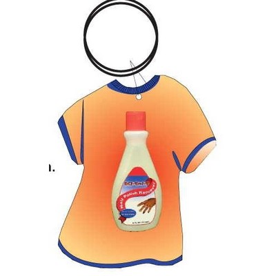 Nail Polish Remover T Shirt Keychain w/Mirror Back (4 Square Inch)