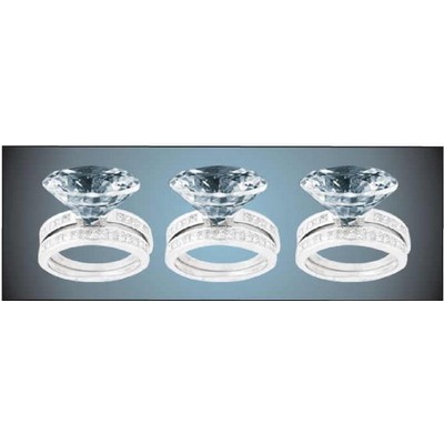 Diamond Ring Panoramic Metal Photo Magnet