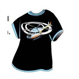 Helicopter T-Shirt Lapel Pin