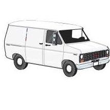 White Panel Van Lapel Pin