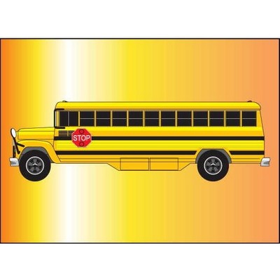 School Bus Metal Photo Magnet (2 1/2"x3 1/2")