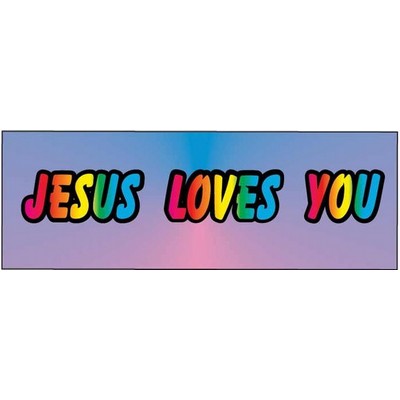 Jesus Loves You Panoramic Badge w/ Bar Pin