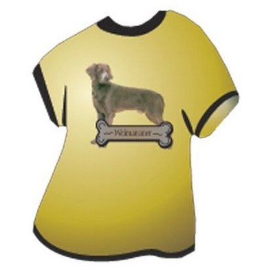 Weimaraner Dog T-Shirt Acrylic Coaster w/Felt Back
