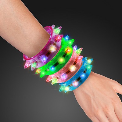 Flashing Spike Bracelet Cuffs in Assorted Colors - BLANK