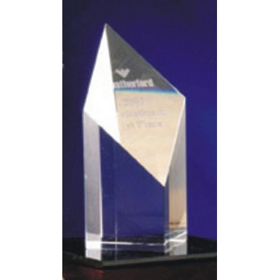 6" Crystal Square Column Award