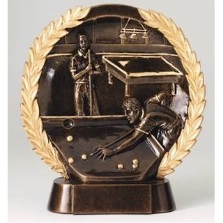 High Relief Billiards Award - 7 1/2"