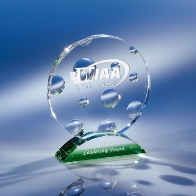 Full Success Crystal Award with Green Base