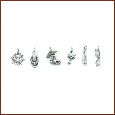 Individually Beach Stock Wine Charms